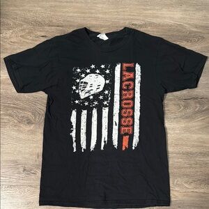 Black Lacrosse Graphic T-Shirt